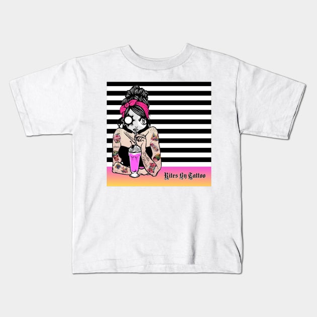 Delta Rose milk bar 2 Kids T-Shirt by Fradeknot